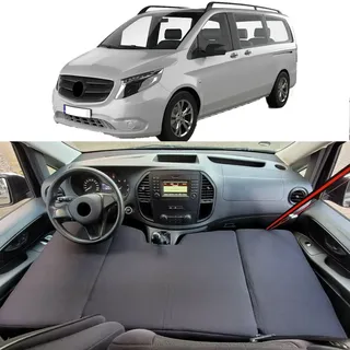 BREMER SITZBEZÜGE Camper-Bett Kinderbett Fahrerhausbett kompatibel mit Mercedes Vito V eVito EQV W447 2014 Wohnmobil zubehör Wohnmobilbett Camping Camper Zubehör