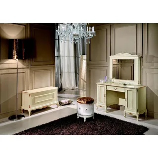 Schminktisch Italienische Stil Möbel Sideboard Schlafzimmer Barock Rokoko Hocker