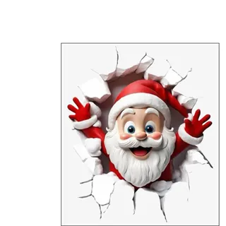 Wandtattoo Weihnachtsmann | Wasserfester Weihnachts-Toilettenaufkleber | Niedliche Dekoration für Feiertage, Thanksgiving, Herbst/Winter, Zuhause, Wohnheim, Wohnung, Innenbereich, Garten, Zimmer, Part