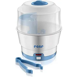 Reer Vapomat Vaporisator | Babyflaschen Sterilisator, Dampfsterilisator für bis zu 6 Flaschen, Desinfektion von Babyfläschchen, Schnullern, Beißringen und Zubehör in nur 10 Minuten, ohne Chemikalien