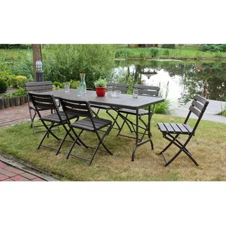 Garden Pleasure Tabora Klapptisch 180 x 75 x 73 cm Braun