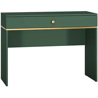 Feldmann-Wohnen Schminktisch Forest dunkelgrün / gold 100 / 40 / 79cm , Grün , Holz , Rechteckig,Rechteckig , 100x79x40 cm , Wohnzimmer, Wohnzimmertische, Konsolentische