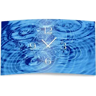 Wasser Qi Yoga Designer Wanduhr modernes Wanduhren Design leise kein ticken dixtime 3D-0161 - Hellblau