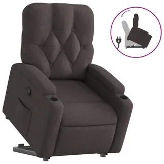 Relaxsessel mit Aufstehhilfe Dunkelbraun Stoff - Braun, Dunkelbraun
