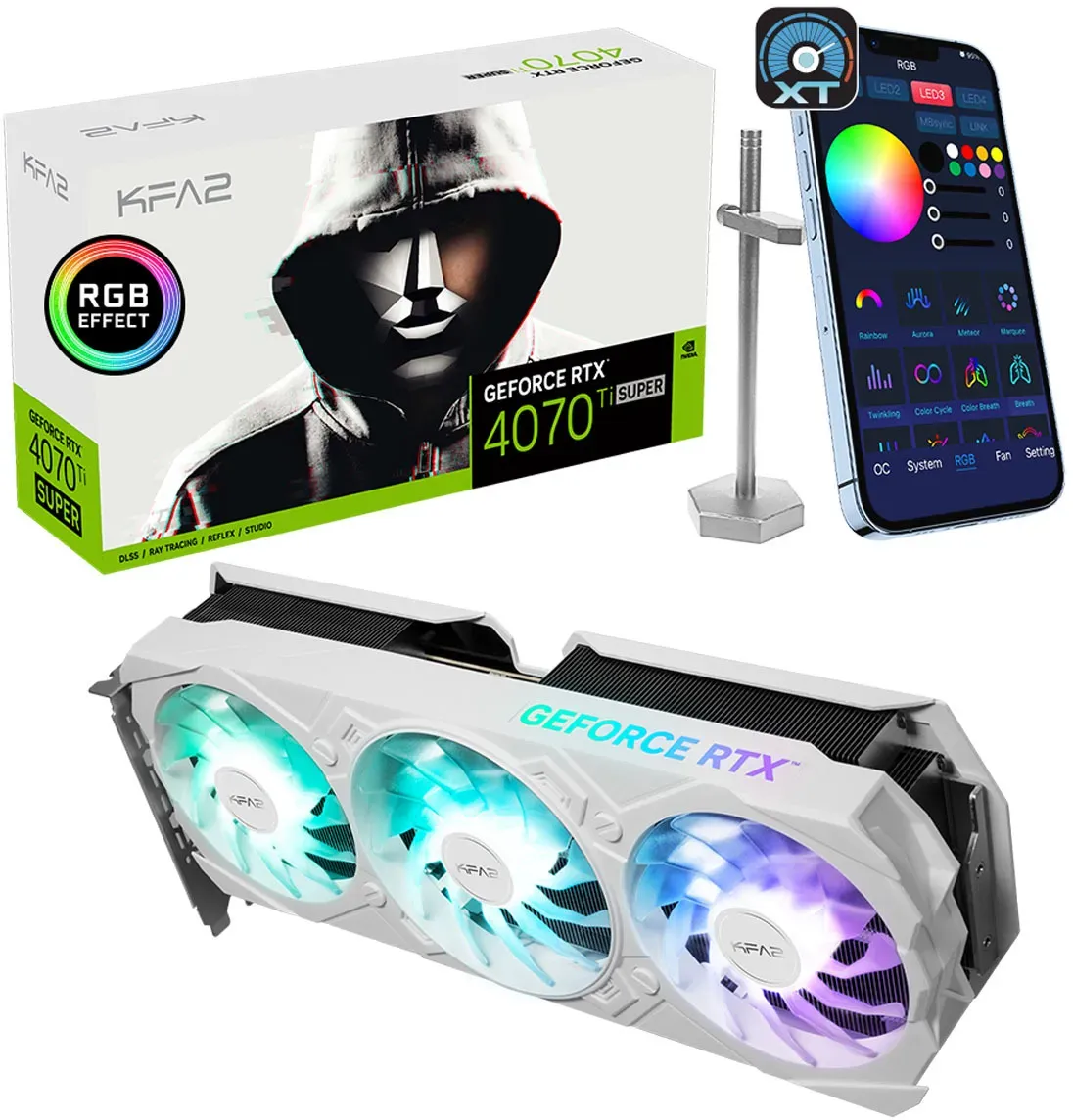 Bild von GeForce RTX 4070 Ti SUPER EX Gamer White (1-Click OC), 16GB GDDR6X, HDMI, 3x DP (47UZM6MD8KPK)