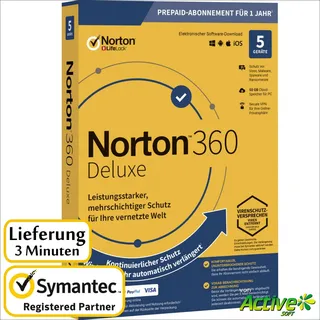 Norton Security Deluxe 3.0 5 Geräte PKC DE Win Mac Android iOS