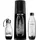 Wassersprudler-Set schwarz + 1 PET-Flasche 0,5 l + 2 PET-Flaschen 1 l + Zylinder