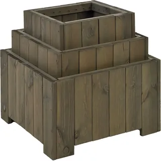 Gaspo Blumenkasten Wels 3er Set Vintage Grau