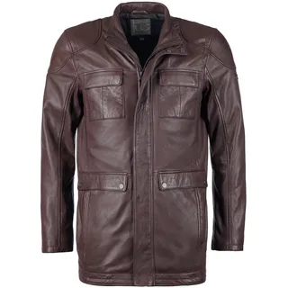 Lederjacke JCC "Lederjacke 31024406", Herren, Gr. 52, braun (schwarz braun), Obermaterial: 100% Lammnappaleder LANA. Futter: 100% Baumwolle CO., Jacken Lederjacke