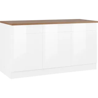 kochstation Unterschrank KS-Virginia 150 x 60 x 85 cm Weiß