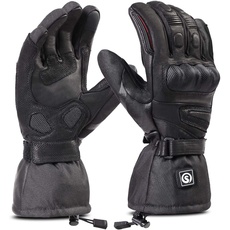 day wolf Beheizbare Handschuhe, Beheizbare Motorradhandschuhe, wasserdichte und Warme Motorradhandschuhe mit CE-Zertifizierung Wiederaufladbarem Lithium Ionen Akku Handschuhe 7.4V 2200MAH