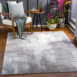 Livabliss Helsinki Wohnzimmer modern – Abstrakt Design in Marmor Optik für Wohnzimmer 200x275 cm, Esszimmer, Schlafzimmer - Marmor e groß, weicher Kurzflor in Taupe, Grau, Creme