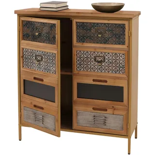 Apothekerkommode HWC-O79, Schrank Highboard Staufächer, Vintage Shabby-Look 94x80x35cm, blau