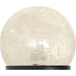 Kugel Solarlampe Crackle Glas mit Erdstecker - Ø 12 cm / 15 LED