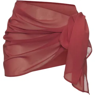 Strandrock BUFFALO, Damen, Gr. 1, rostrot, Chiffon, Obermaterial: 100% Polyester, unifarben, figurbetont kurz, Röcke Strandrock