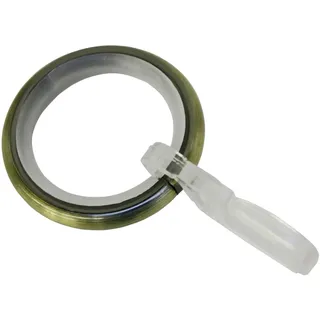 GARDINIA Memphis Gardinenringe mit Gleiteinlage, Ø 16 mm Messing-antik,