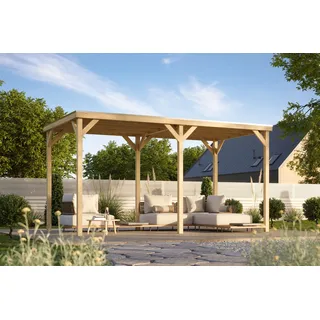 Karibu Pergola Quadratus 4,53 x 2,43 m Braun