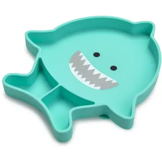 Melii Silicone Suction Plate Teller mit Saugnapf Shark 1 St.