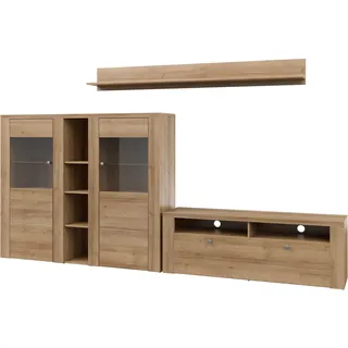 OTTO home Home affaire Wohnwand »Larona, Wohnwand, Set 3 teilig,« 3 Stk. tlg., braun