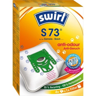 Swirl S73 EcoPor Anti-Odour Staubbeutel, 4er-Pack