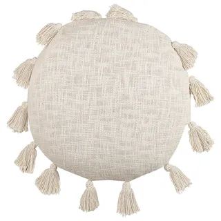 Beliani Madia Dekokissen 45 x 45 cm Beige