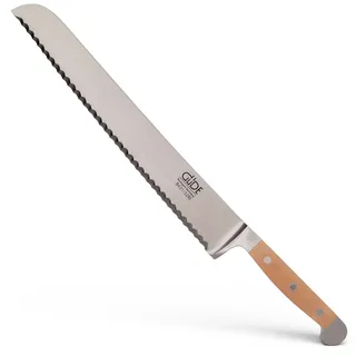 Güde Solingen-Brotmesser Für Links und Rechtshänder geschmiedet, 32 cm, Birnenholz, ALPHA BIRNE, Doppelkropf, Handmade Germany, B431/32RL