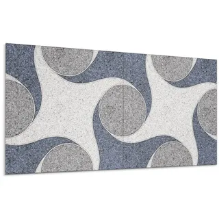 Wallfluent Wandpaneel 6x 60x30 cm selbstklebend Granitia , Blaugrau , Kunststoff , Rechteckig , 30x1.6x60 cm , Bilder & Rahmen, Bilder, Dekopaneele