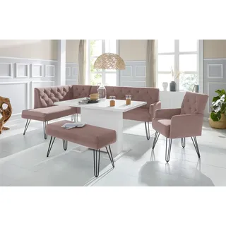 exxpo - sofa fashion »Doppio, Chesterfield Optik, komfortabel und bequem, hohe Designfüße«, Frei im Raum stellbar