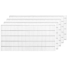 Bild von Doppelstabmattenzaun 10 Matten 1,23 x 20 m grau