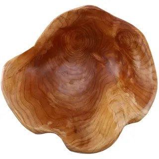 ZGNGLIZ Salatschüssel aus Holz, Dekorative Holz-Obstschale, Handgefertigte Natürliche Holzschale, Unregelmäßige Salat und Obstschale für Obst, Salate, Süßigkeiten und Snacks (20-24 cm)