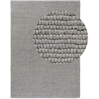 benuta pure Wollteppich Grau, Textil, Beton Optik, Rechteckig, 120x170 cm pflegeleicht, Teppiche , Böden, Teppiche, Naturteppiche