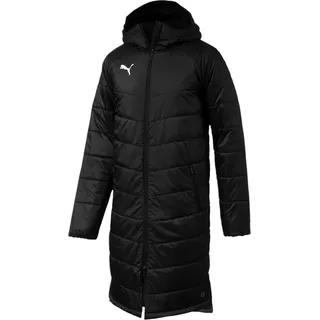 Puma Fußball Liga Sideline Bench Jacke Lang Winterjacke Herren schwarz Gr S - Schwarz