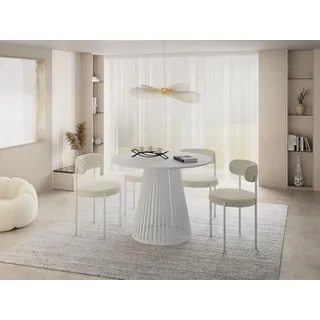 WFL GROUP Naro Ø 120 cm weiß