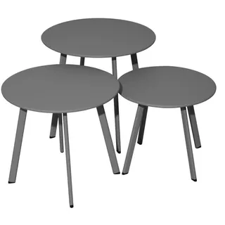 Tisch Niedrige Massai Anthrazit Ø40CM Kleiner Tisch Möbel Garten