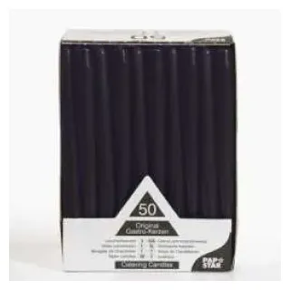 Papstar Leuchterkerzen schwarz, Größe: 2,2 x 25 cm, 1 Karton = 2 Packungen à 50 Stück