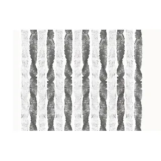 BRUNNER Chenille Flauschvorhang 56 x 205 cm grau/weiß
