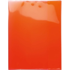 HERMA 19626 Heftumschläge Quart Transparent Rot, 10 Stück, Hefthüllen aus strapazierfähiger, abwischbarer & extra dicker Polypropylen-Folie, durchsichtige Heftschoner Set für Schulhefte, farbig
