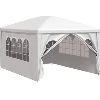vidaXL Partyzelt 3x4 m Weiß - Weiß