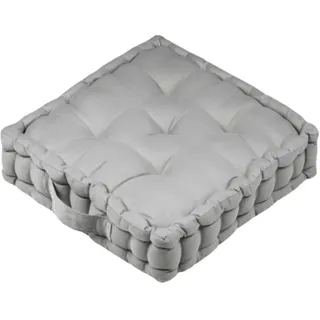 Stof Bodenkissen – Größe 45 x 45 x 10 cm – 100% Baumwolle – Farbe Salbei – Modell Oxford – Baumwollsatin – außergewöhnliche Qualität – Fester und bequemer Sitz – weich und elegant