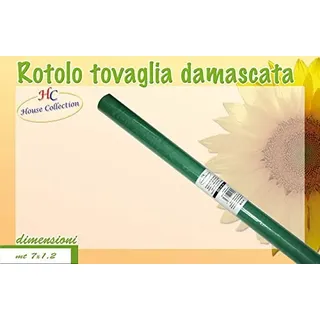 House Collection Rolle, Tischdecke, Damast, Grün, 7 Meter, 120 cm