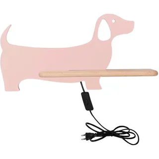 Kinderwandleuchte , Pink , Holz, Metall, Holzwerkstoff , Eiche , 12x18.5x36.5 cm , RoHS, Europäischer Sicherheitsstandard , Schnurschalter, einfach zu transportieren , Lampen & Leuchten, Innenbeleuchtung, Kinderzimmerlampen, Kinderwandleuchten