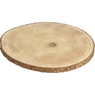 Holzbrett Baumscheibe Holz Brett Tischdeko Tablett Deko Holzplatte Ø 30 cm - Braun