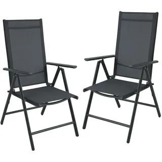 Svita Campingstuhl 2er Set Anthrazit/Grau