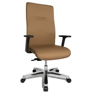 Topstar Big Star 20 inklusive höhenverstellbare Armlehne Bürostuhl, Stoff, braun, 67 x 67,5 x 130 cm