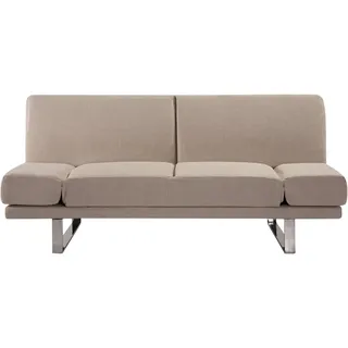 Beliani 2-Sitzer-Schlafsofa Polyester Beige York , Textil , 190x81x89 cm , Babymöbel & Kindermöbel, Kinderzimmer & Jugendzimmer, Schlafsofas