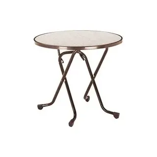 BEST Gartentisch braun rund 80,0 x 80,0 x 80,0 cm