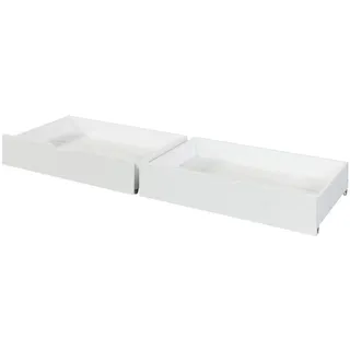 [en.casa] Bettkasten-Set 2 Tlg. Ydre , Holz , Kiefer , Rechteckig , Schlafzimmer, Betten, Bettgestelle- Einzelteile, Bettkästen