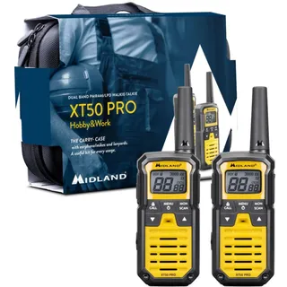 Midland XT50 Pro Koffer Gelb C1464.01 PMR/LPD-Handfunkgerät 2er Set