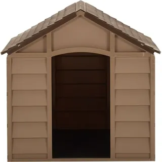 vidaXL Hundehütte Braun 71x71,5x68 cm PP - Braun