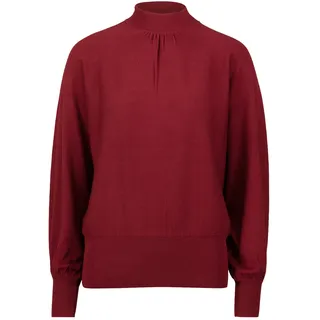 Zero Rundhalspullover »Feinstrickpullover mit Stehkragen«, rot